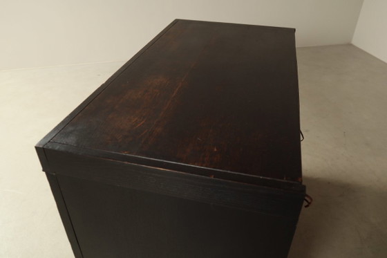 Jean Batenburg für MI Brutalistischer Getränkeschrank aus Ebonisiertem Eichenholz, Belgien, 1960er – Wood (photo 9 of 16)