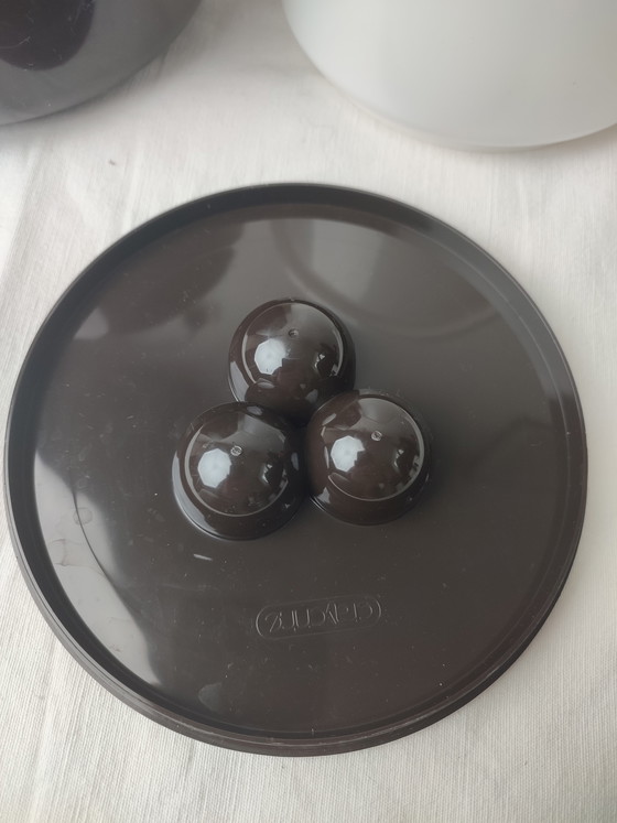 Image 1 of Space Age Crayonne ice bucket ice cubes Bar Brown Vintage UK made