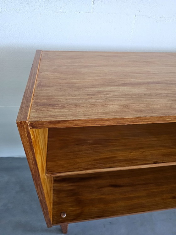 Vintage Mid-Century Lowboard / Bookcases, 60s/70s Scandinavian Style, Wood, Brown, Mid Century Modern (photo 9 of 13)