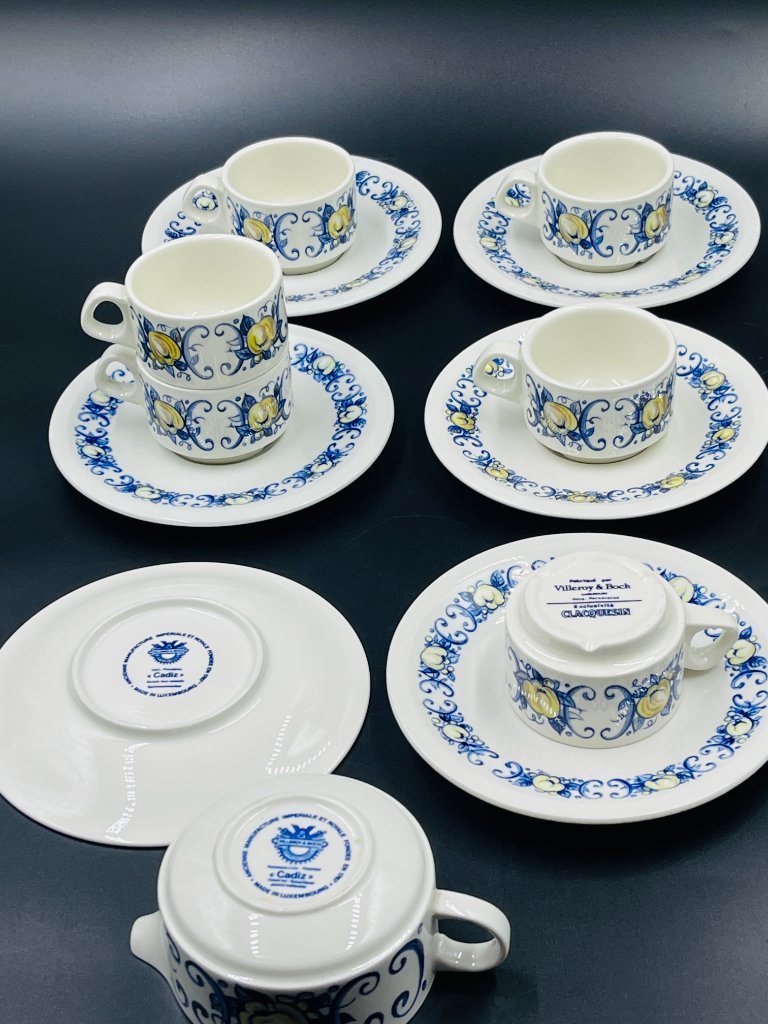Cadiz – 6 cups and spus espresso cups & milk jug – Villeroy & Boch