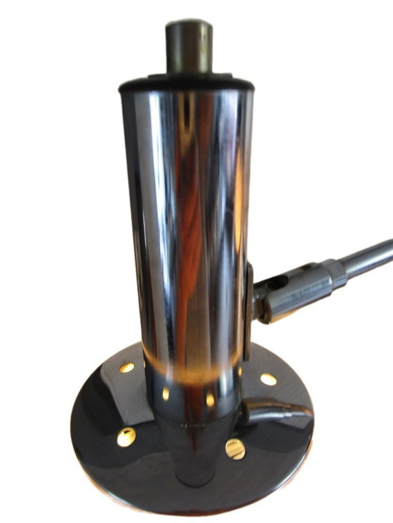 Image 1 of Dijkstra - Zeldzaam model - Space Age Design / MCM Vloerlamp met twee kappen