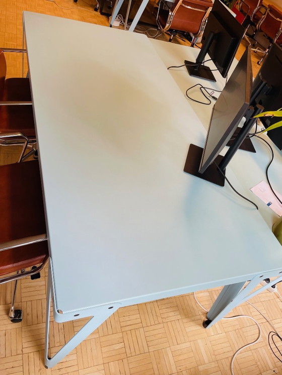 Image 1 of 1x Lloyd Work table light blue 200x90 cm - perfect for a stylish office