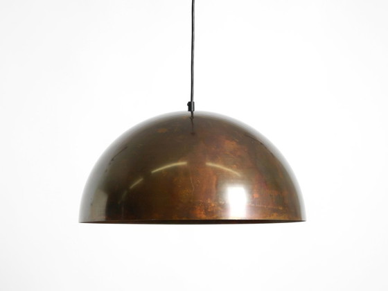 Image 1 of Rare Original 1960s Large Space Age Pendant Lamp with Copper Shade by Beisl Leuchten