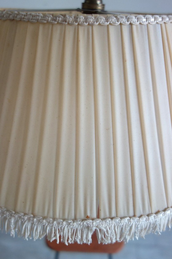 Image 1 of Tripod metal floor lamp with shelf, 1950s/60s, France
