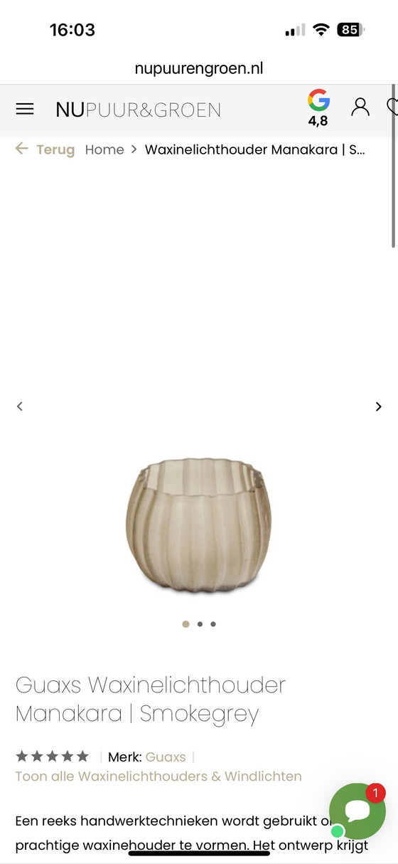 Image 1 of 2x Guaxs tea light holders