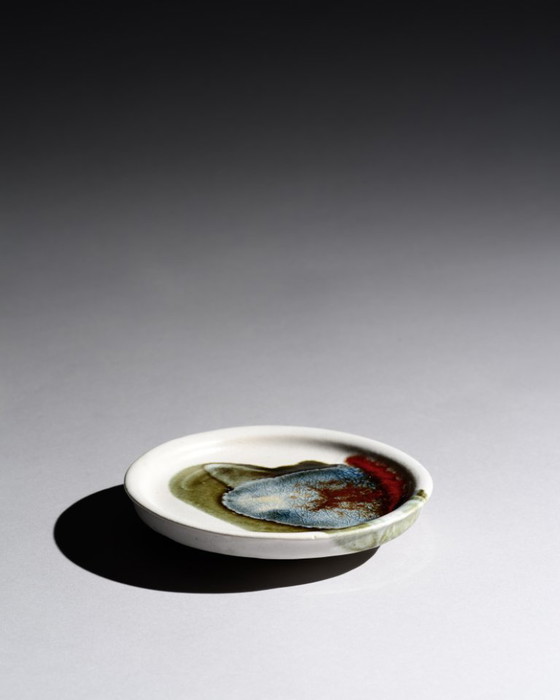 Image 1 of Barbara Stehr Studiokeramik Plate Duo Ø 15 cm German Art Pottery Vintage 60s-70s