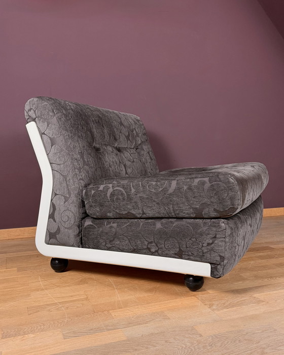 Image 1 of Rare 1972 Mario Bellini Amanta Ensemble de 4 – Lufthansa Lounge Edition – Romo Velvet