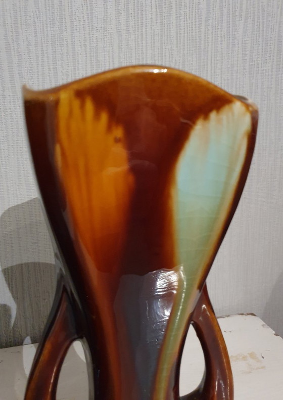 Belgian Art Deco Vases (Thulin), Glazed Earthenware, Ceramic, Multi Color (photo 4 of 9)
