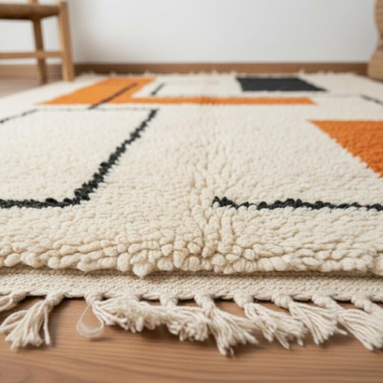 Image 1 of Tapis marocain artesanal en laine 250cmx150cm