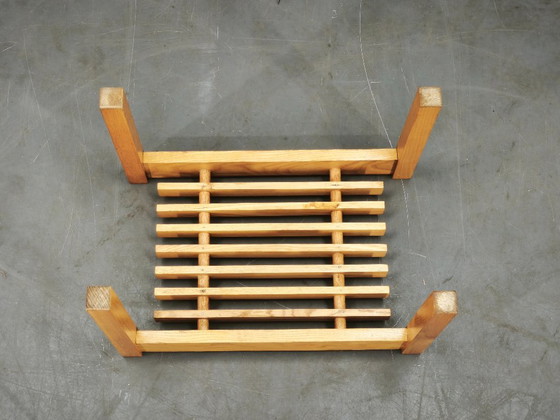 Mid-Century Ash Wood Plant Stand, Czechoslovakia, 1960s – Plant table (photo 2 of 9)
