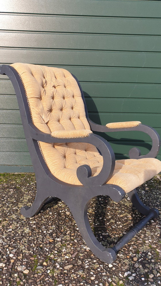 Image 1 of Chesterfield fauteuil krijtverf