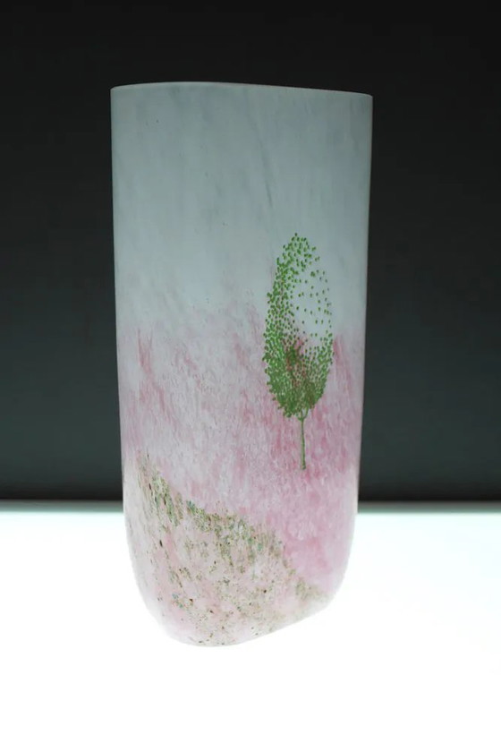 Image 1 of Scandinavian glass art vase known as May by Kjell Engman for Kosta Boda, 1980s