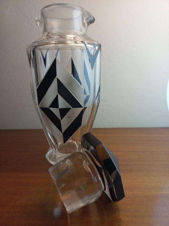Decanter "Karl Palda" anni '30, Bicchieri e caraffe, Cristallo, Vetro, Nero (foto 7 di 8)