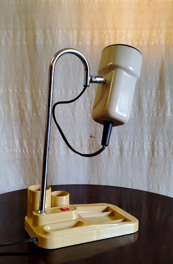 Gelede Bureaulamp - Jaren 80 Design – Leeslamp, Plastic (photo 6 of 10)