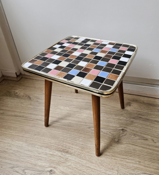Table d'appoint vintage en mosaïque