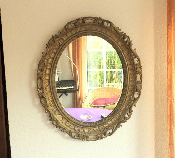 Image 1 of Weelderige garderobespiegel - vintage