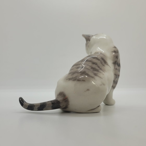 Image 1 of „Katzen“-Figur, emailliertes Porzellan, Lladró-Stil, 20. Jahrhundert – Spanien