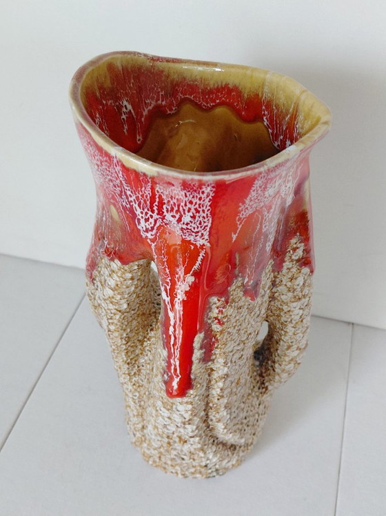 Vase Vallauris Fat Lava, Céramique Française Organique Années 60 – Ceramic (photo 3 of 15)