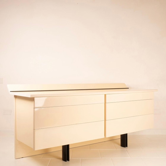 Paolo Piva Alanda Cassettiere Crema per B&B Italia 1970 – Wood, polished steel, Postmodern (photo 17 of 19)