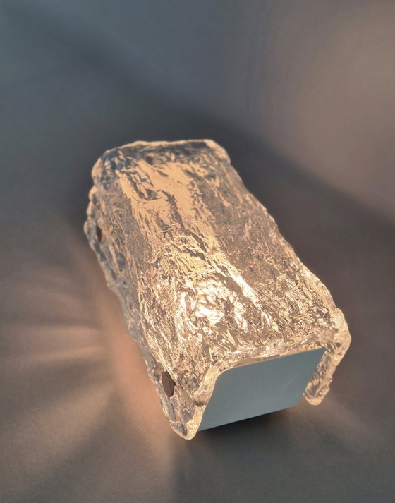 Image 1 of Lampada da parete Kaiser Leuchten in vetro ghiacciato, anni '60/'70, vintage Mid-Century