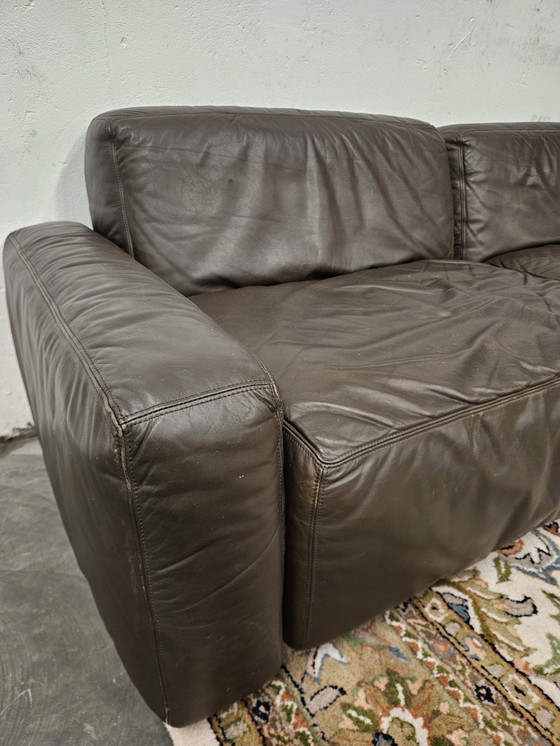 Image 1 of Divano modulare in pelle di design marrone scuro anni '70