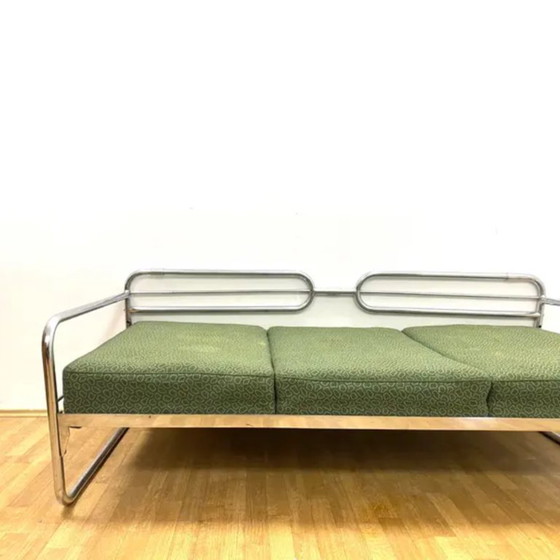 Image 1 of Bauhaus Chromen bank van Slezák, Tsjechoslowakije, jaren dertig