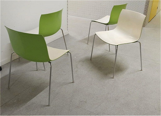 4x Arper Catifa bicolor steel, set