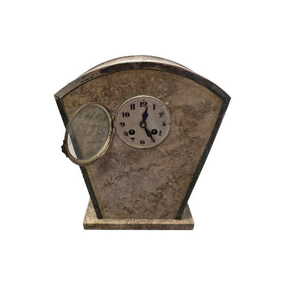Frans Art Deco Marmeren Pendule, Jaren 20/30 – Decoratieve objecten, Marble, Brass (photo 2 of 7)