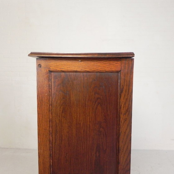 Image 1 of Armadio in rovere con serranda avvolgibile, 1 anta, altezza 123 cm, anni '30