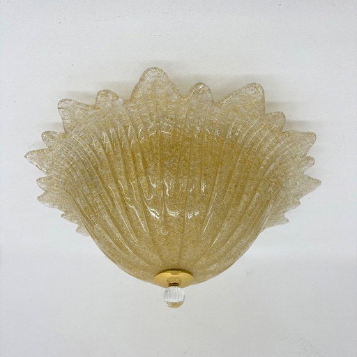 Plafonnier italien en verre de Murano, style années 1970
