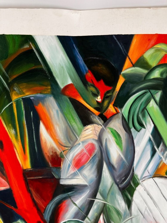 Image 1 of Frans Marc - In the Rain. Hand-painted artwork on canvas (delivered rolled up)