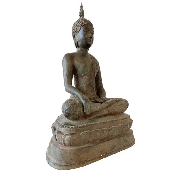 Estatua antigua de Buda tailandés en bronce – estilo Ayutthaya, siglos XVIII–XIX lote 173 – Esculturas (photo 8 of 10)