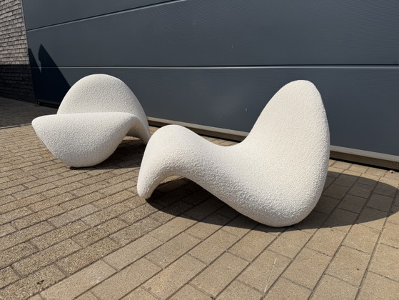 Image 1 of 2x Artifort Tongue F577 Pierre Paulin Beige Bouclé ¡¡MENTA CONDICIÓN!!