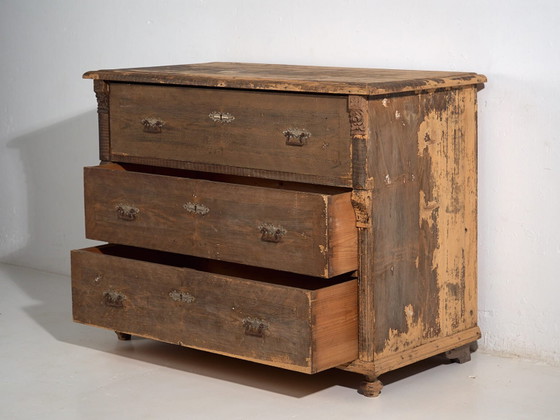 Antique chest of drawers with dark patina (c.1920) #43 (photo 39 of 40)