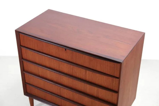 Commode large vintage danoise en teck – Wood, Scandinavian (photo 4 of 5)