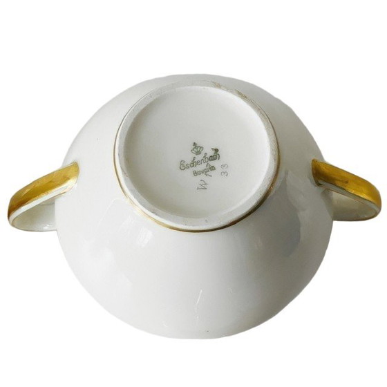 Image 1 of Eschenbach Bavarian cream set porcelain cream white gold 1940's