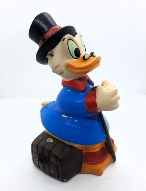 Vintage Disney uncle Dagobert piggy bank sitting on money box