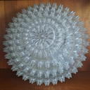 Mid-Century Glashütte Limburg Ceiling Light A 699 Textured Glass 1960s