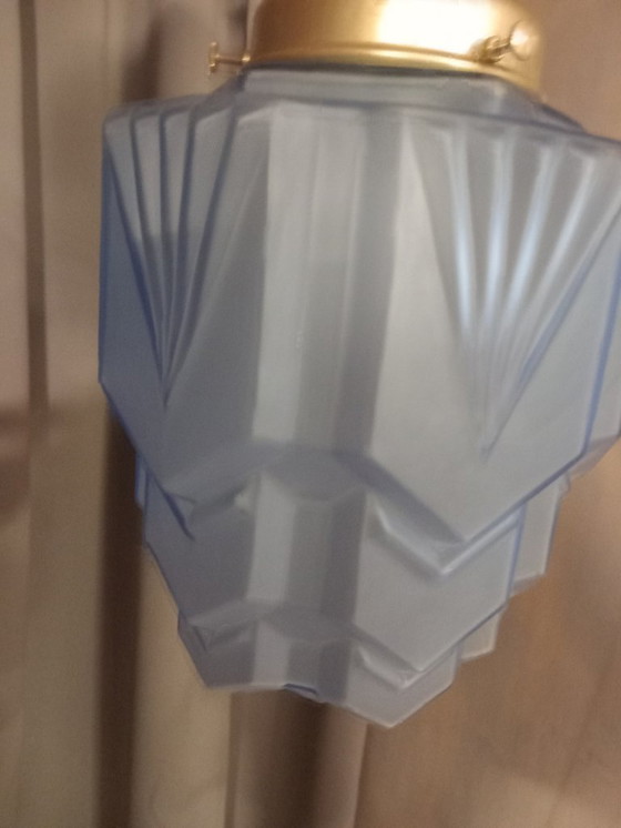 Image 1 of Art-Déco-Plafondlampe „Wolkenkratzer“, 1920-1930.