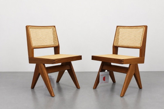 Capitol Complex, Cassina, Pierre Jeanneret Armchair, Teak, Rattan – Dining chairs, Wood (photo 4 of 8)