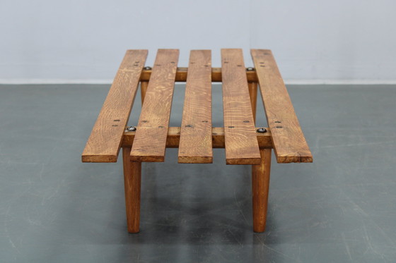 Image 1 of Banco de madera con macetas, década de 1970, Checoslovaquia