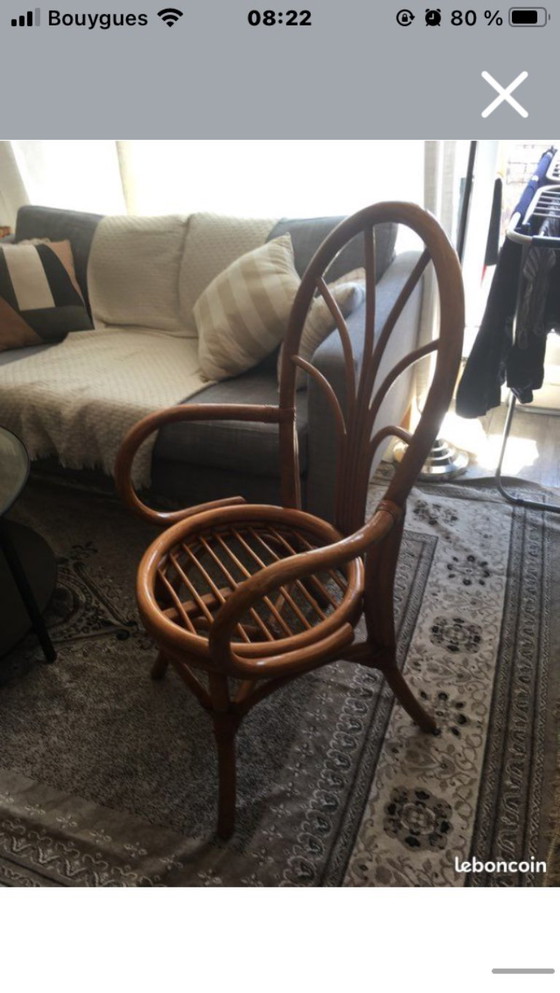 Image 1 of Sedia/poltrona in vimini e rattan