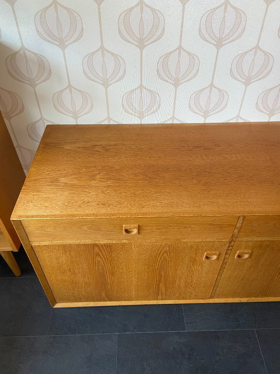 Image 1 of Vintage Danish oak wall cabinet/sideboard by Brouer Møbler