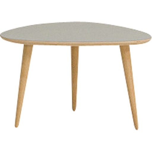 Klassieke essenhouten grijze salontafel, Frankrijk