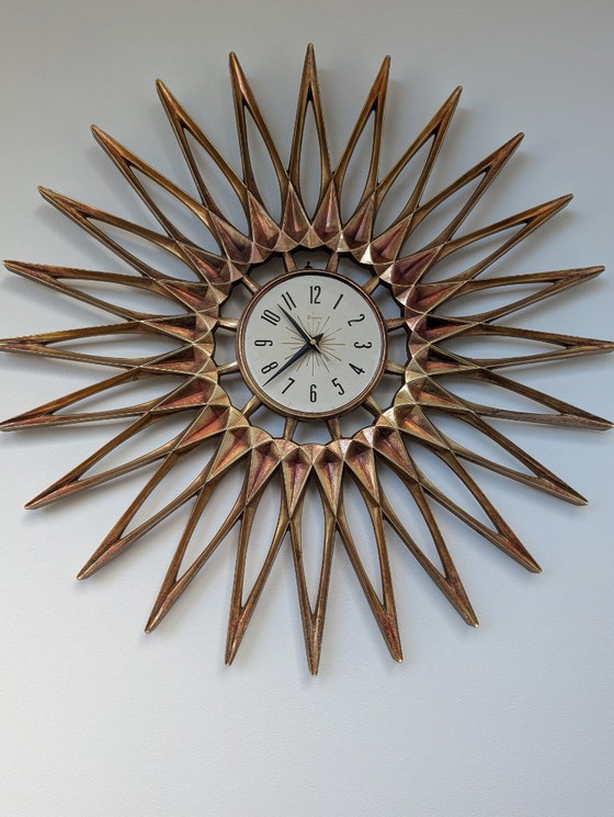 Syroco mid century modern sunburst clock – Klokken, Kunststof (photo 6 of 9)