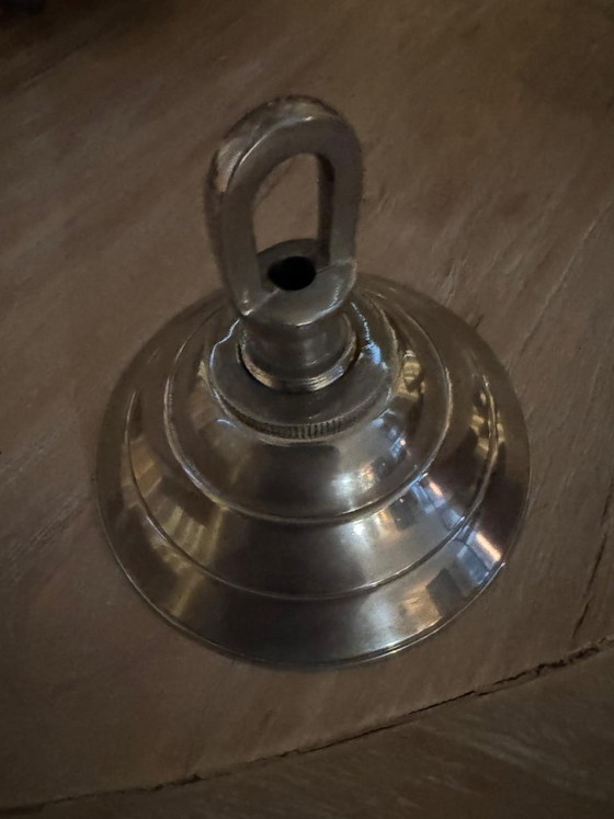 Aluminium industrial Nautical design pendant lamp Eichholtz, Metal, Glass, Silver, Industrieel (photo 13 of 15)