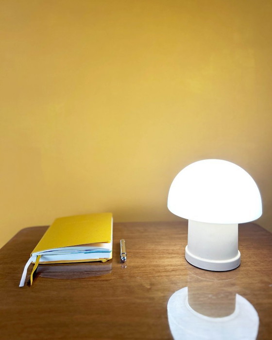 Image 1 of Small opaline mushroom lamp – 1970s