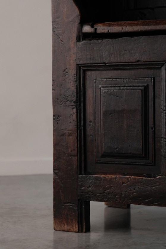 Renaissance eiken troonzetel, Fauteuils, Hout, Bruin (foto 5 van 10)