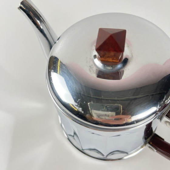 Image 1 of Set da caffè vintage in metallo cromato e bachelite, anni '40/'50