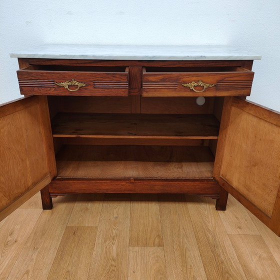 Image 1 of Vintage antique dresser/sideboard with marble top.